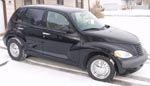 02 Chrysler PT Cruiser in the snow