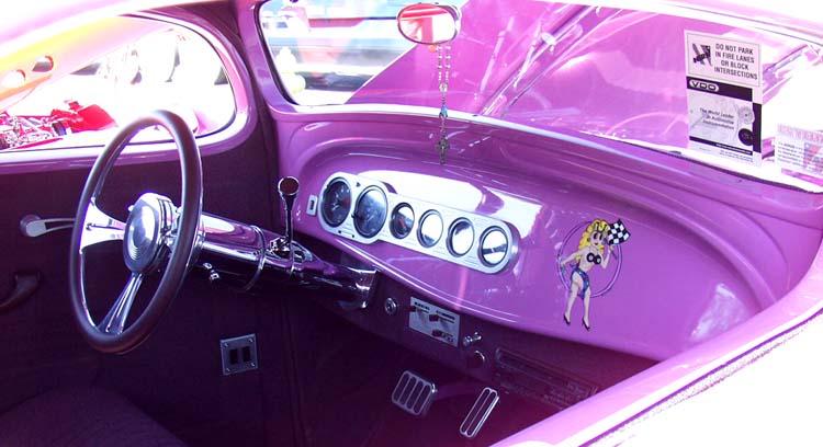 35 Chevy Chopped 3W Coupe Custom Dash