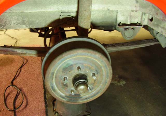 Stock Econoline Brake Assembly.