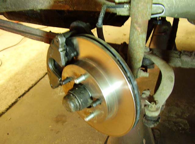 The only fabricated part is the caliper bracket.